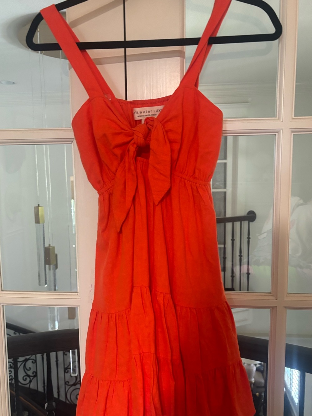 Saltwater LUXE Bright Red Tie-Front Sundress